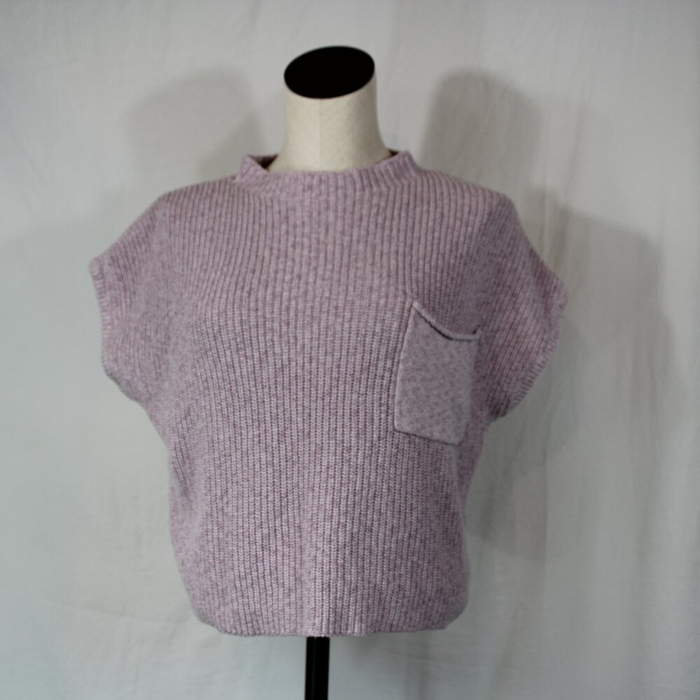 Free People Beach Freya Sweater Womens Medium Rib Knit Sleeveless Falling Petals